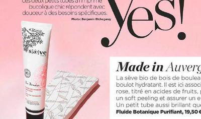 Le Fluide Botanique Purifiant vu par Voici : un petit tube aussi brillant que matifiant ! - Saeve Paris