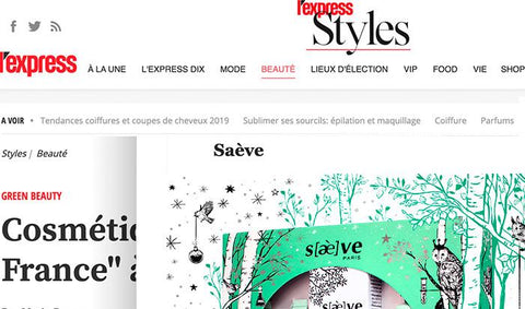 L'élégant coffret de Noël botanique Saeve dans l'Express ! - Saeve Paris