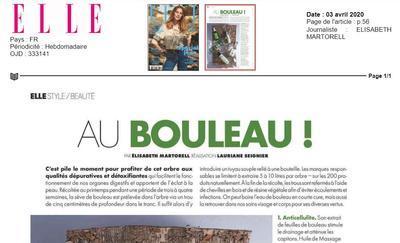 Focus sur le Bouleau et ses extraordinaires bienfaits dans le ELLE magazine ! - Saeve Paris