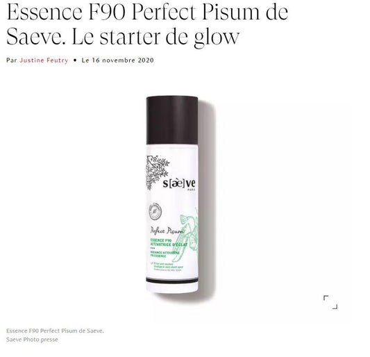 Notre Essence F90 Perfect Pisum de Saeve, le starter de glow - Saeve Paris