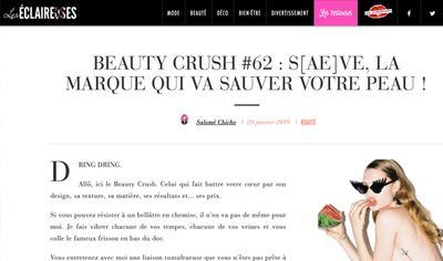 Saeve, le nouveau "beauty crush" des ÉCLAIREUSES - Saeve Paris
